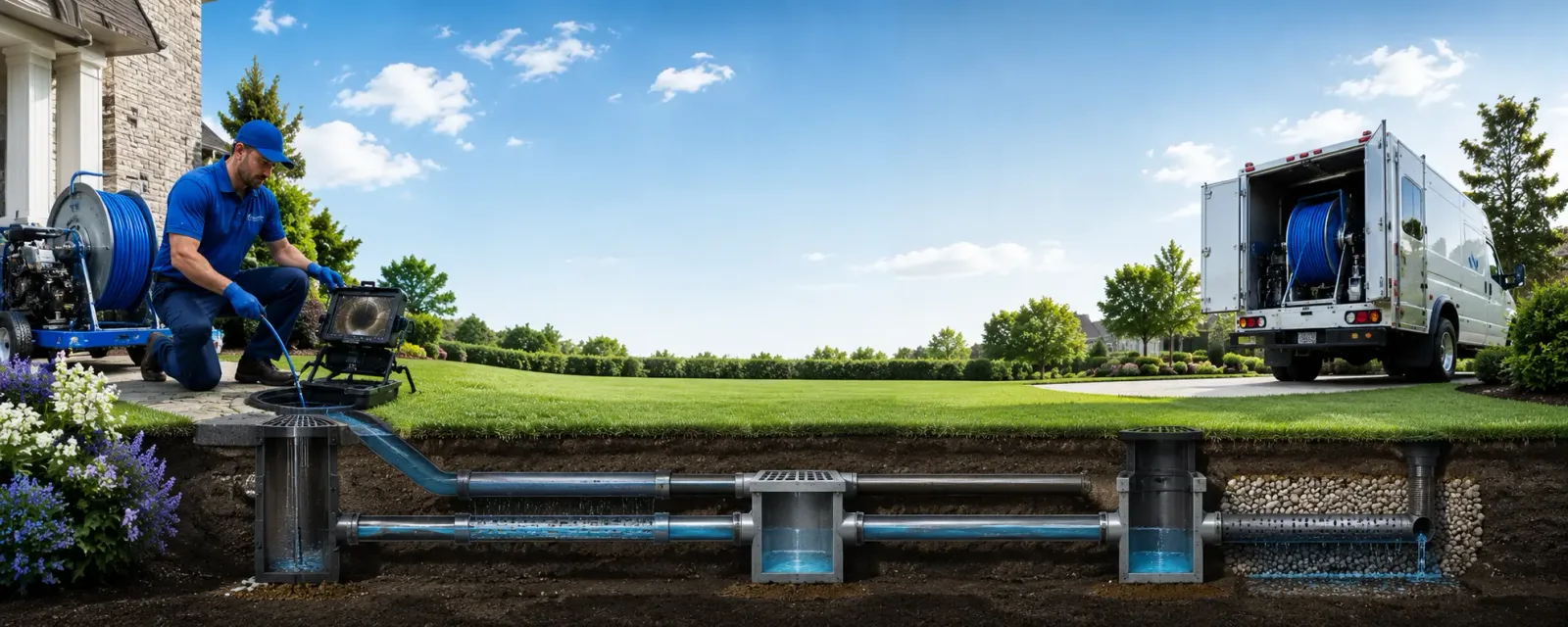 Outdoor drain cleaning information for New Harmony, IN